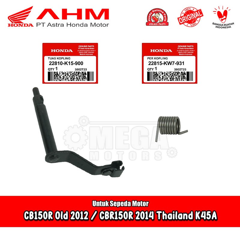 Tuas Tiang + Per Stut Kopling Honda CB 150 R CBR 150R Old 2012 2014 K45A AHM 22810-K15-900