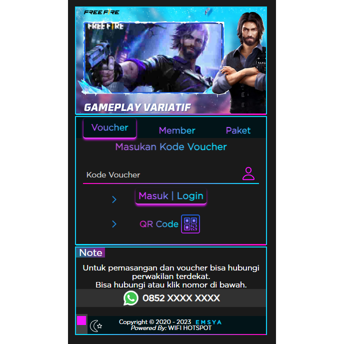 Login Page Mikrotik | Hotspot Login Page Thema Game FF