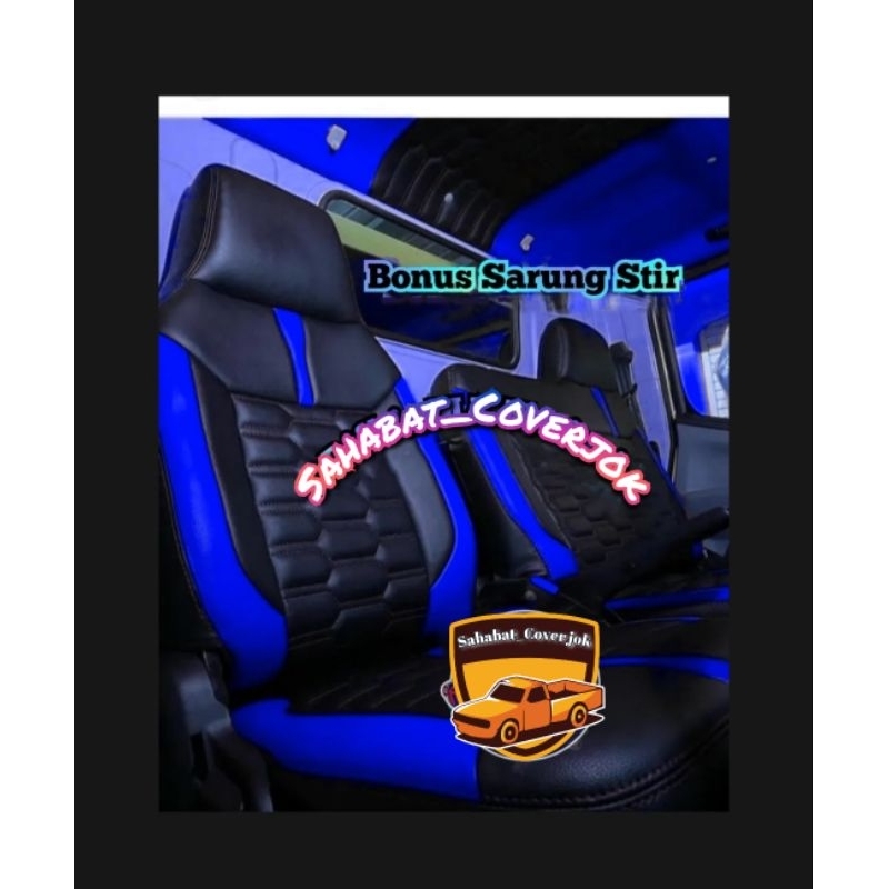 sarung jok mobil truk dyna 130ht / sarung jok mobil dyna dutro / variasi sarung jok truk dyna 130ht 