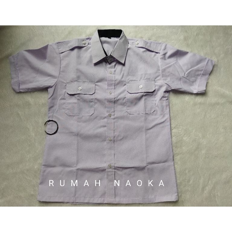 Stok Terbatas.. Kemeja Seragam KERAH HITAM Pns Putih Baju Kerja Atasan Pdh Pns Putih Kemeja Kerja Ba