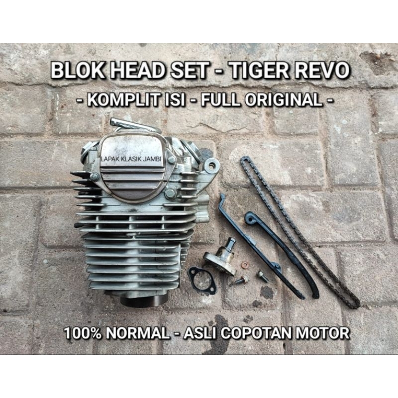 Blok Deksel Blokkop TIGER REVO Full set Siap pakai Burkop Head Tiger Revo Asli Original Copotan