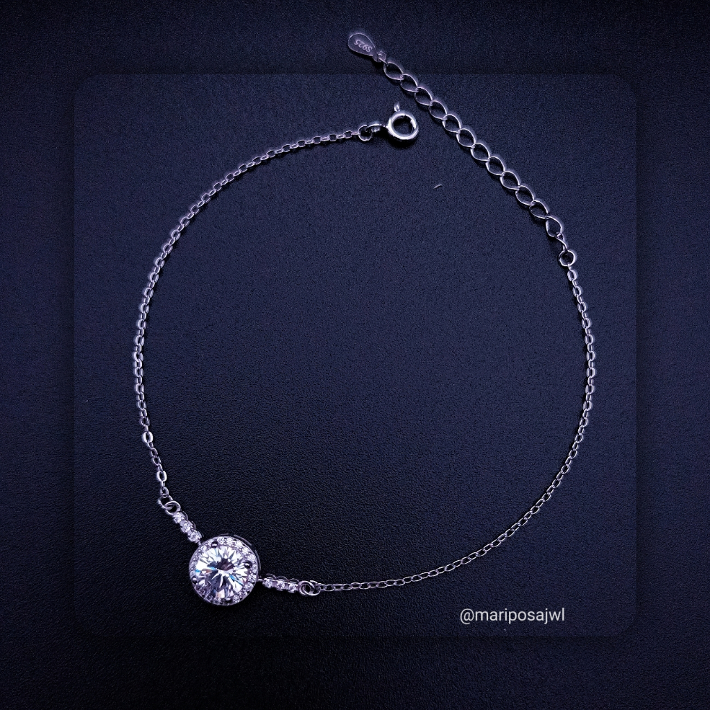 Mariposa SELINA OLIVIA BRACELET Gelang Tangan Perak Asli Sterling Silver 925 with 18K Platinum Plati
