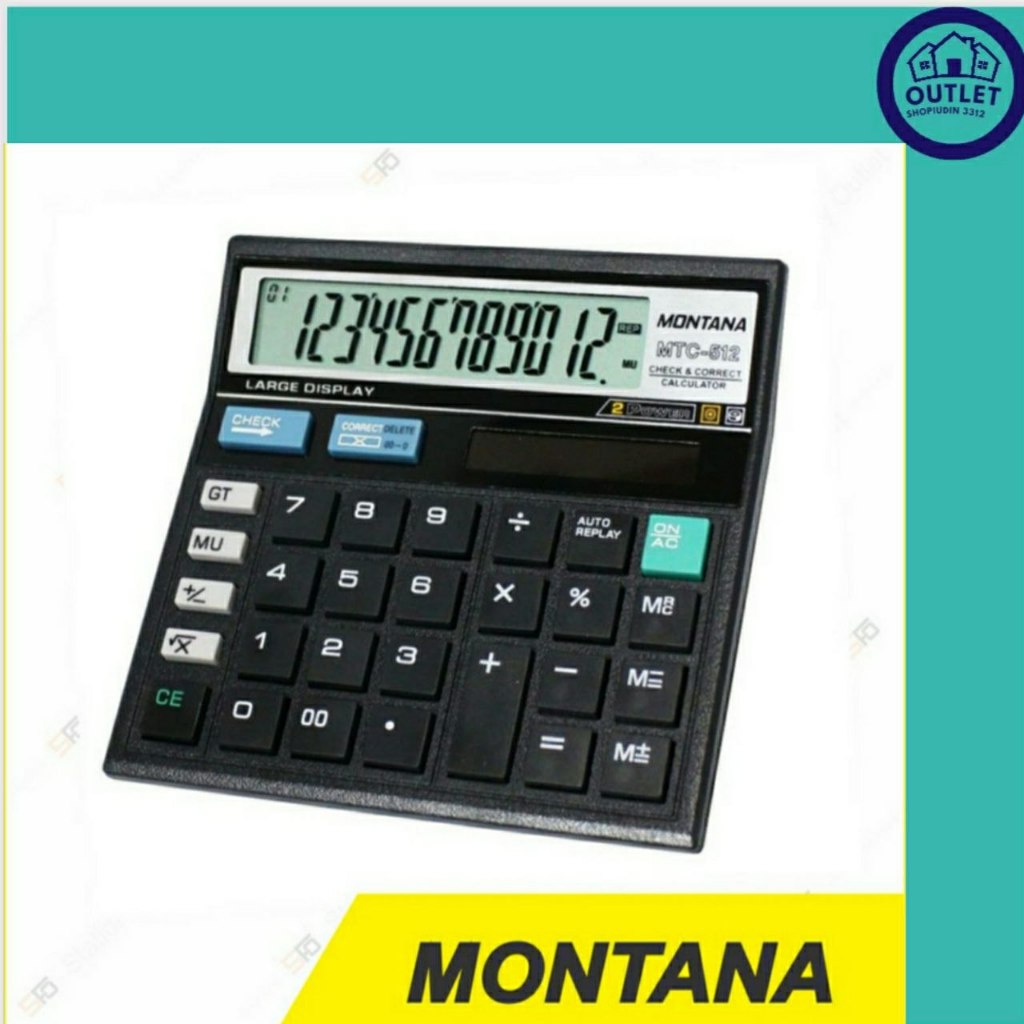 

Kalkulator Montana MTC -512 - 12 Digits Calculator