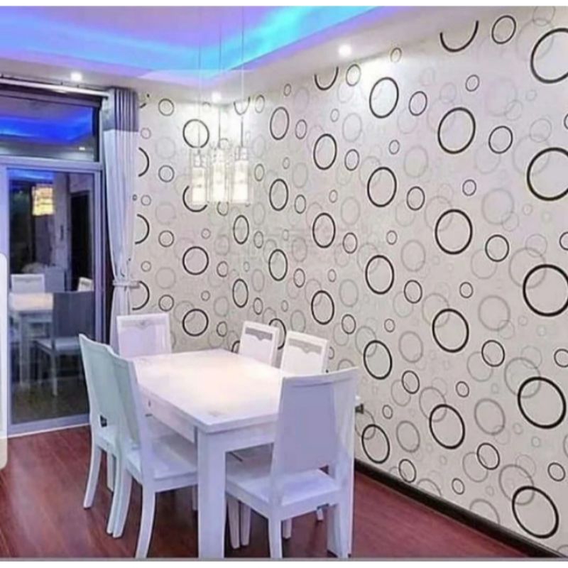 PROMO WALLPAPER DINDING 45CM*8M /7,5M MOTIF circle6 WALLPAPER KARAKTER TERMURAH