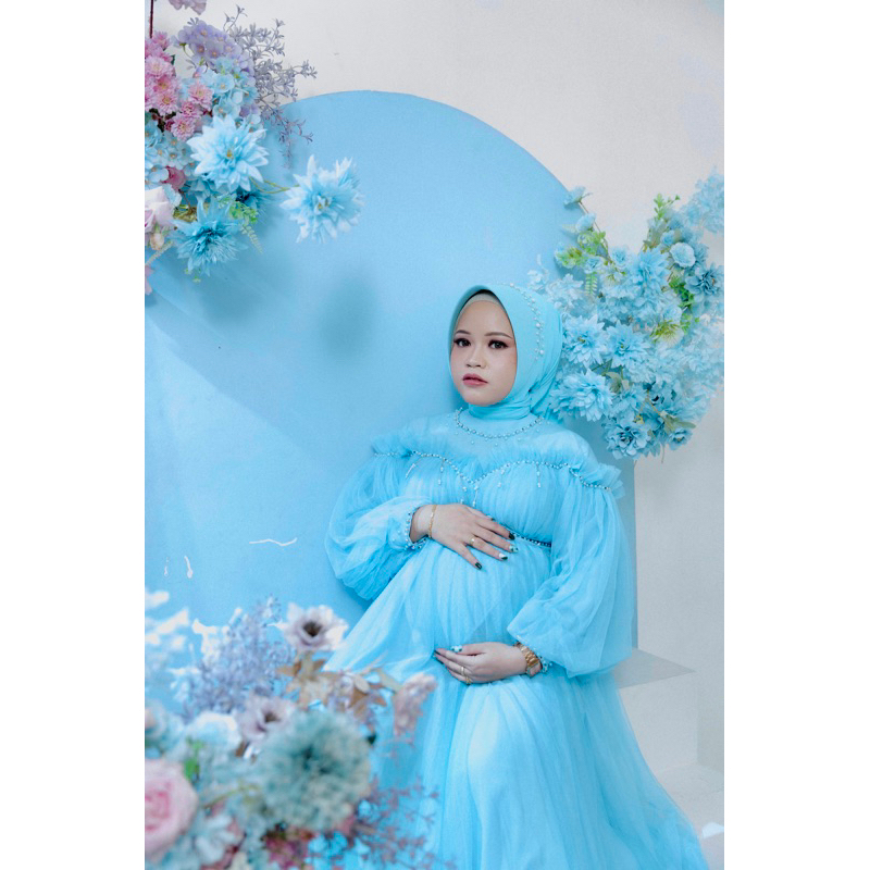 Gaun Maternity + Hijab