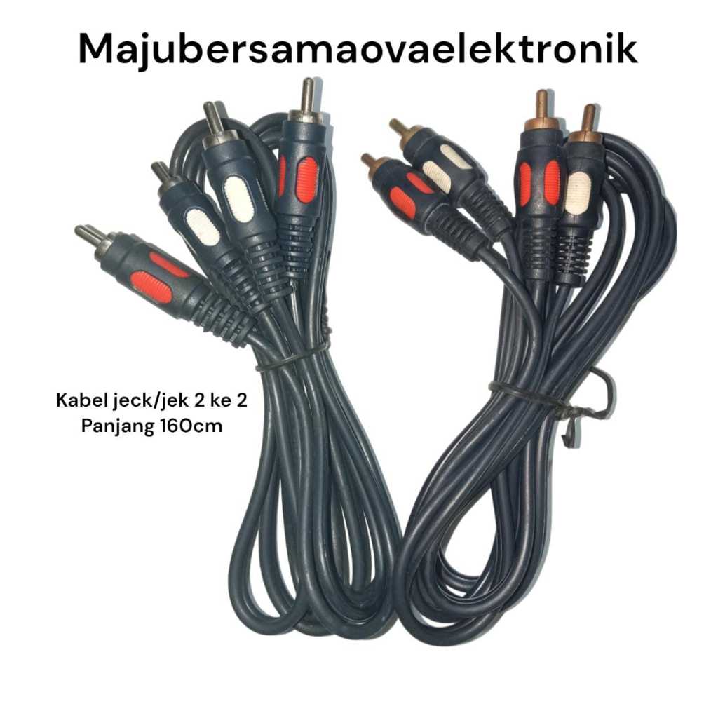 Kabel RCA Audio 2 Ke 2 160cm Untuk Menyambung Speaker Ke TV/DVD Player Original