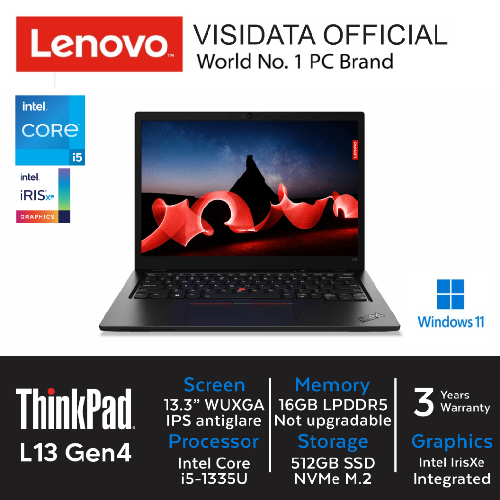 Lenovo ThinkPad L13 G4 2UID Intel i5-1335U 16GB 512GB 13.3"WUXGA W11