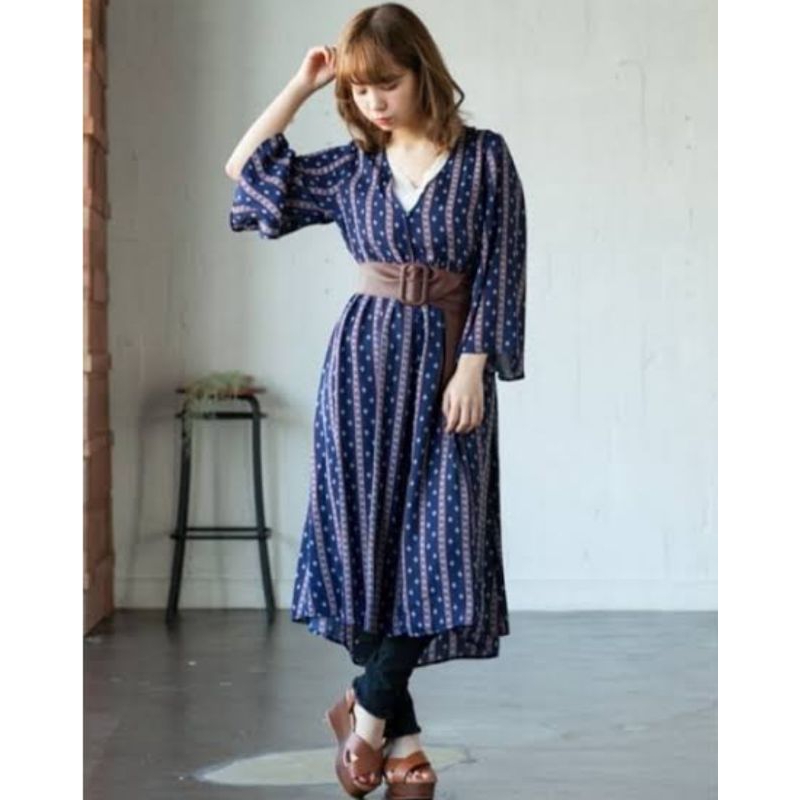 Outer Bohe Preloved | Tunik Outer Motif Etnik Bohemian