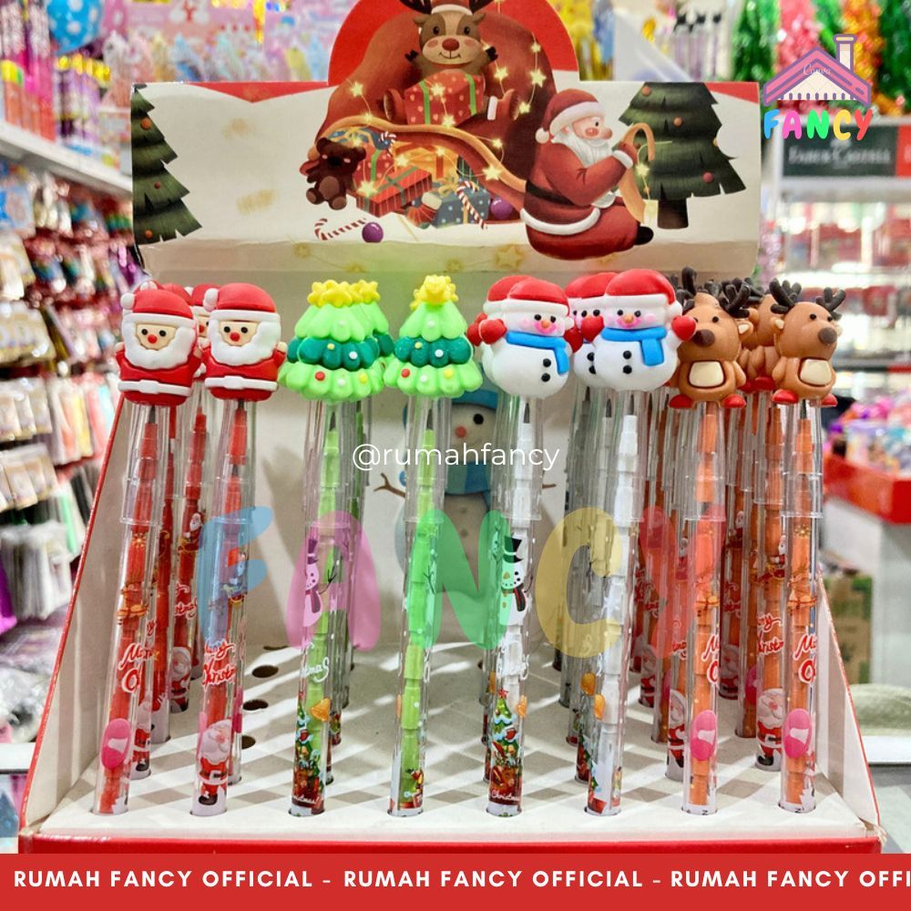 

[1 PCS] Pensil Bensia Onde Christmas Santa Snowman Deer Pohon Natal / Pensil Bensia Karakter Edisi Natal / Pensil Anak Lucu