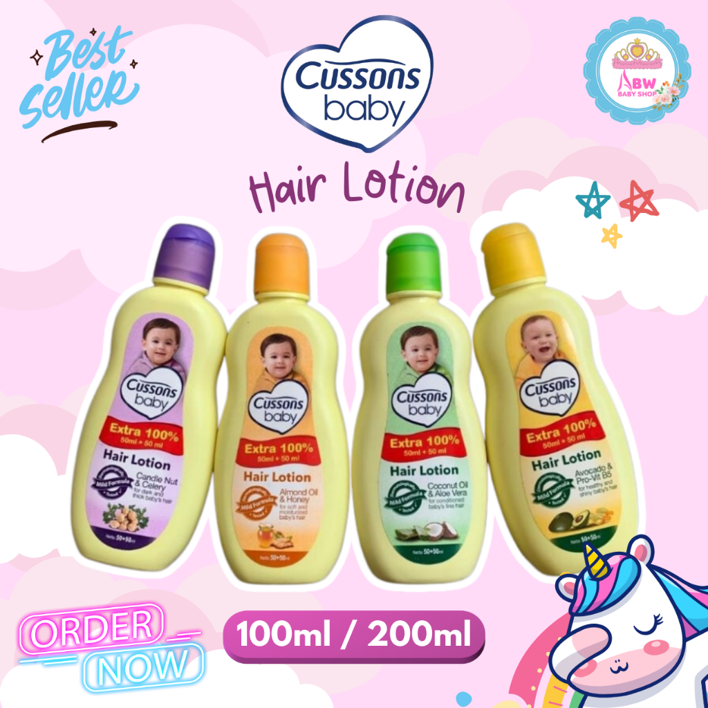 Cussons Baby HAIR LOTION Cusson Lotion Rambut Bayi Losion Minyak Kemiri Murni + Jojoba Oil Penumbuh 
