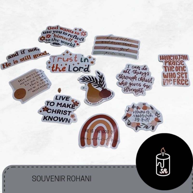 

1PCS STIKER AYAT ALKITAB AESTHETIC ANTI AIR STICKER TUMBLR QUOTES BIBLE VERSE WATERPROOF CUTING