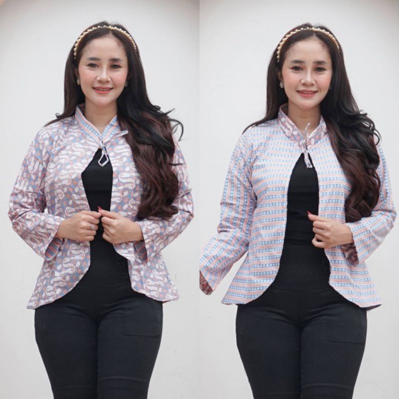 [READY 5 MOTIF ] ATASAN BOLERO BALERO BATIK BOLAK BALIK 2 MOTIF IN 1 MURAH BLAZER ROMPI BATIK CEWEK 