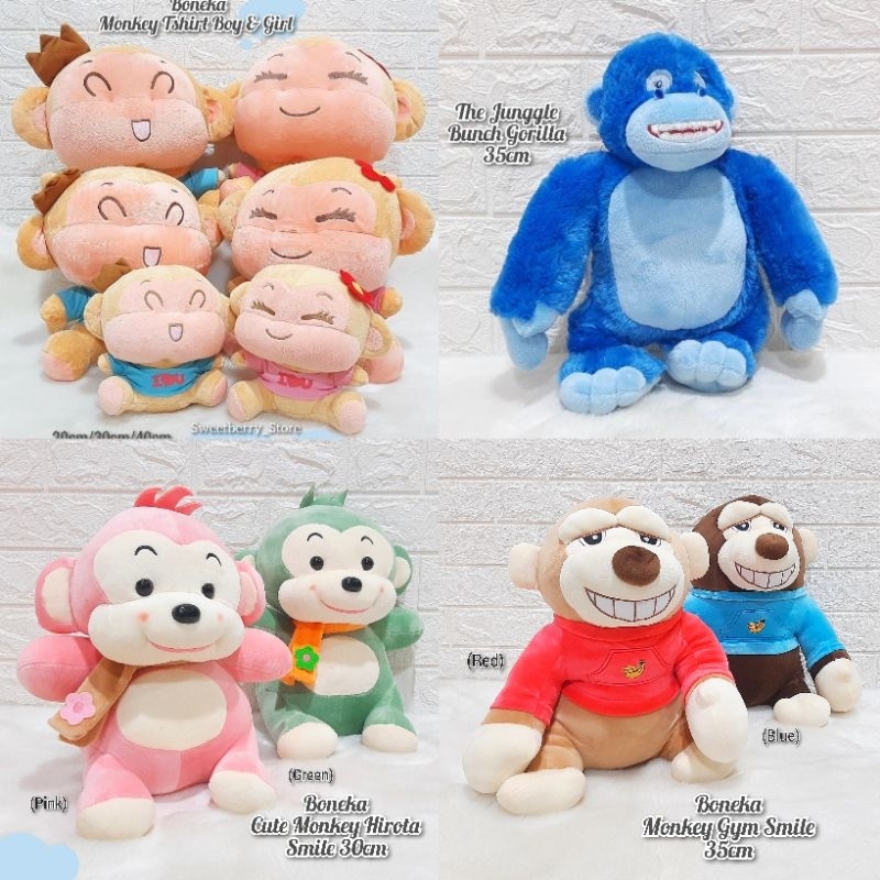 Boneka Lucu Monkey Tshirt Boy Girl Gorilla Monkey Monkey Hirota Monkey Trial Haii Monkey