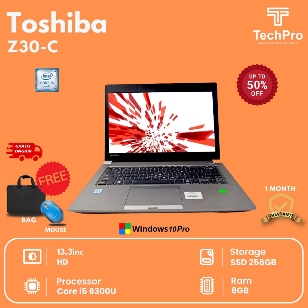 ORIGNAL LAPTOP TOSHIBA  Z30-C  i5/i7 GEN 6Layar - 13" - SUPER MULUS MURAH BERGARANSI BERKUALITAS
