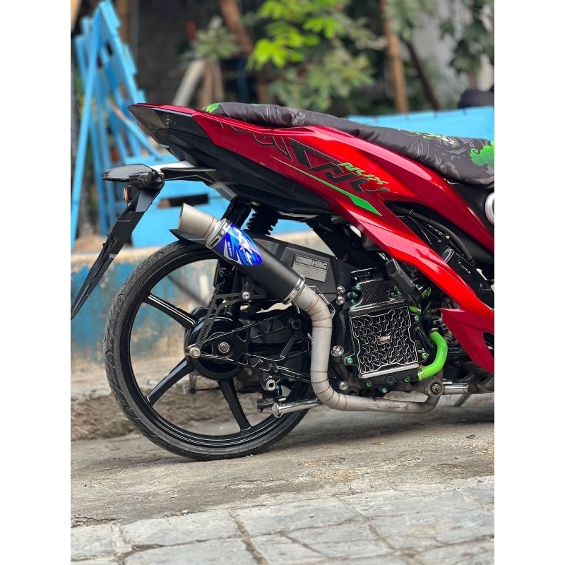 KNALPOT SAMLONG SANBLAST FREE BREKET TIANG VARIO BEAT NMAX DLL