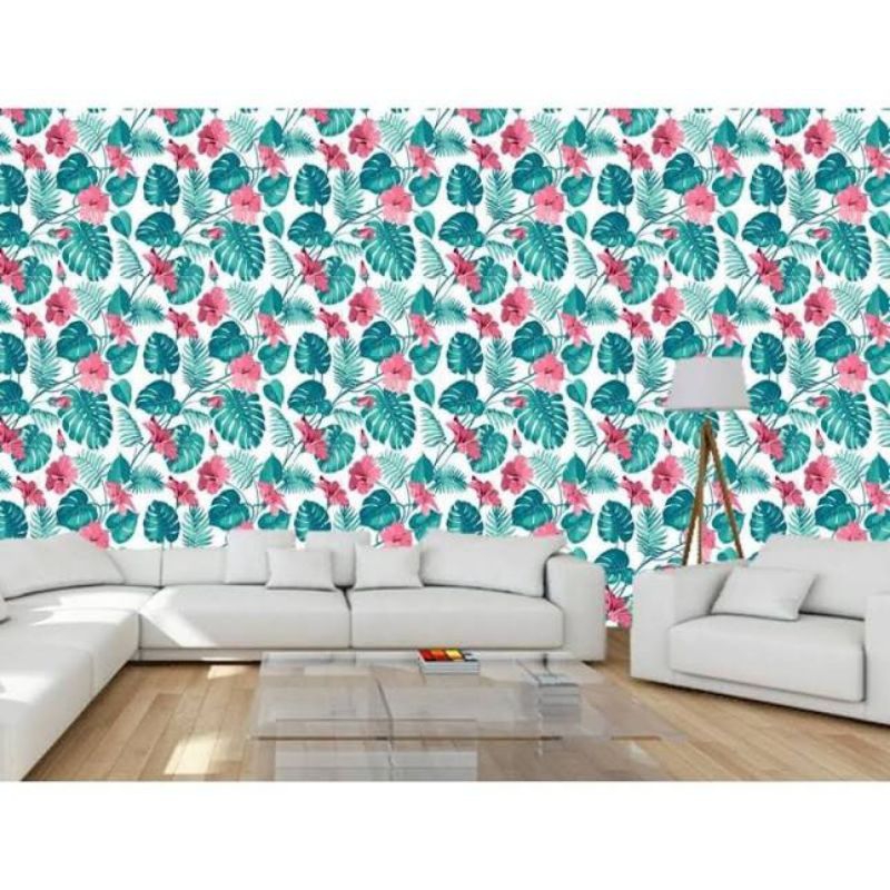 PROMO WALLPAPER DINDING 45CM*8M /7,5M MOTIF daunbunga 1085WALLPAPER KARAKTER TERMURAH