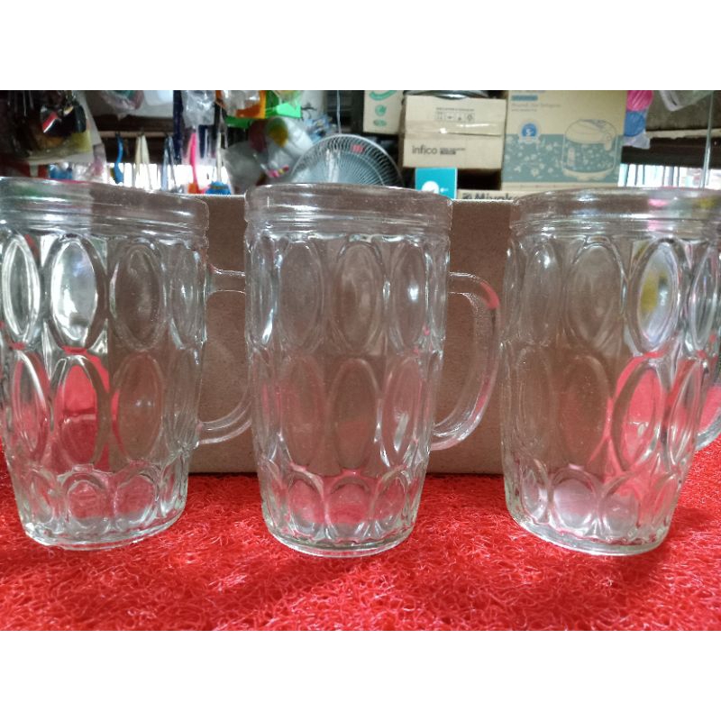 Gelas Kaca Teh Manis, Gelas Beling Cap Jempol, Gelas Es Gagang Cantol
