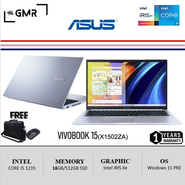 ASUS VivoBook 15X Core i5 GEN12 16GB 512SSD IRIS Xe 15.6"FHD IPS