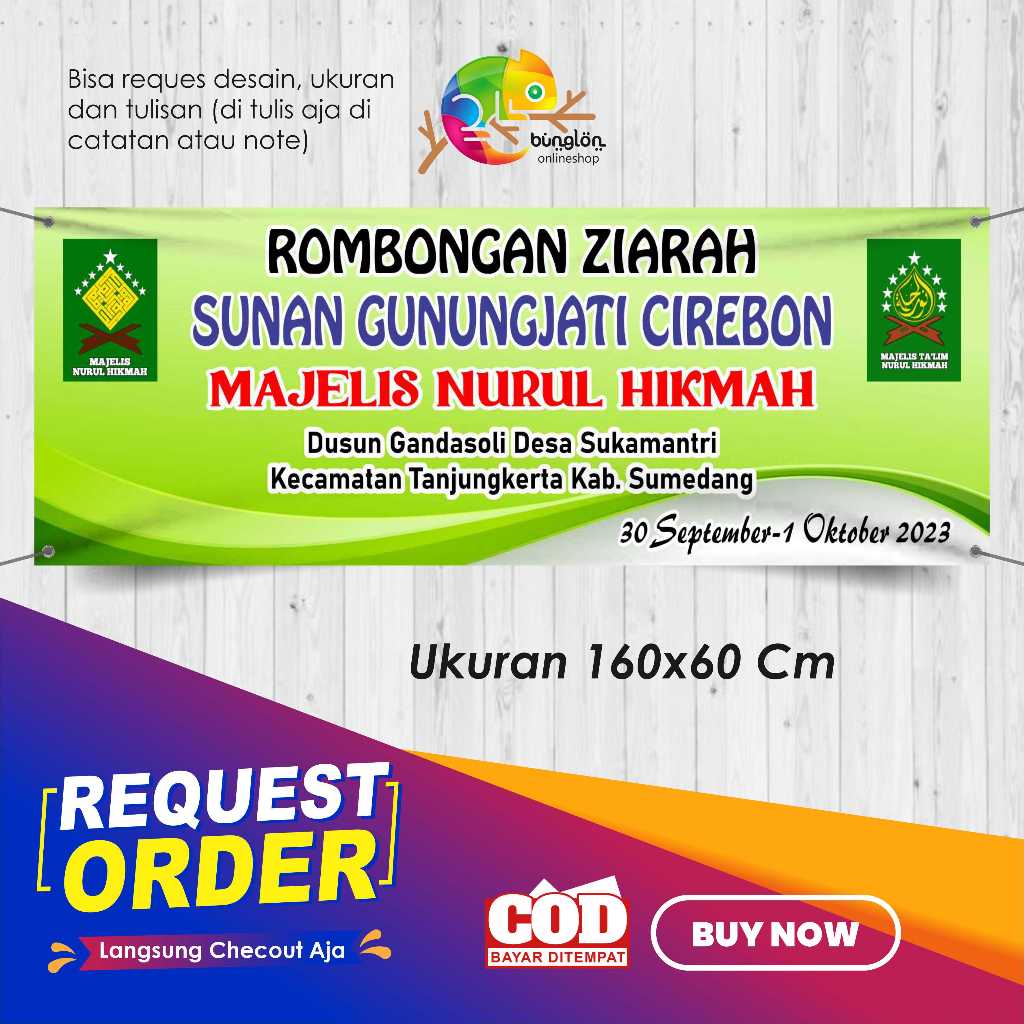 Spanduk 160x60 Banner Ziarah Walisongo