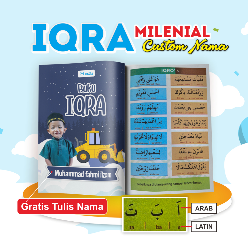 Iqra Costum Nama Milenial Tema Anak