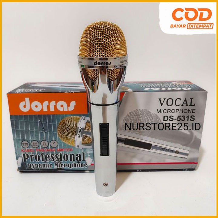 MIKROFON KABEL / MIC KABEL MURAH BERKUALITAS DORRAS DS-531S  SUARA MANTAP/ KABEL 5 METER