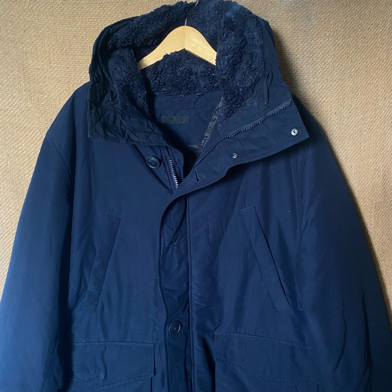 Uniqlo Winter Sherpa Navy Coat Man