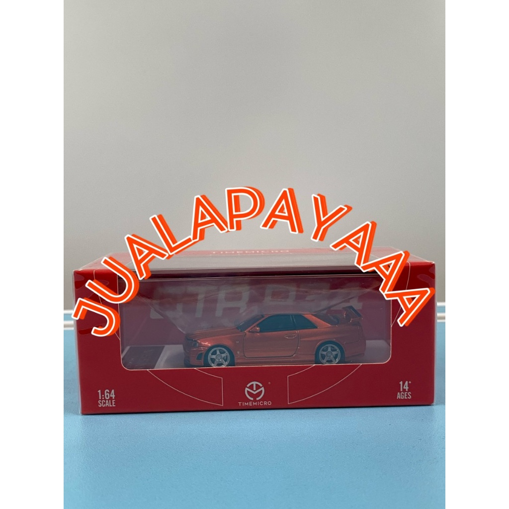 TIME MICRO R34 ORANGE OPEN HOOD TIME MICRO NISSAN R34 ORANGE R34