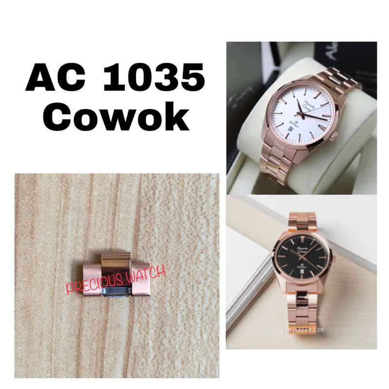 Sambungan Tali Rantai Jam Tangan Alexandre Christie Original AC 1035 Cowok