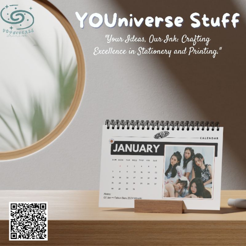 

NEW JEANS SUPERNATURAL Kalender Meja 2025/ Desk Calendar 2025 K-POP version A5 murah
