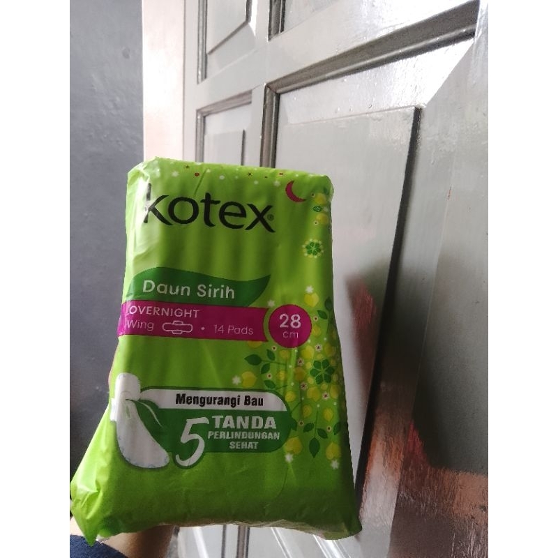 kotex overnight 28cm wings daunsirih