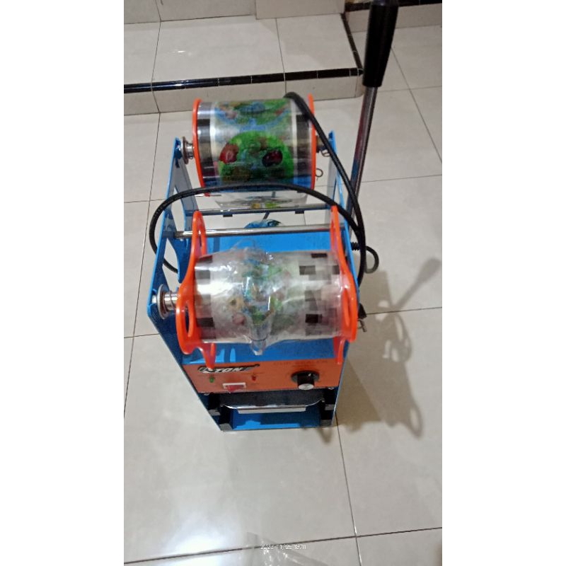 BEKAS pribadi, kelayakan 95%,‼️Mesin Cup Sealer Press (Tanpa Busa/bubblewrap dalam dus) dapat diguna