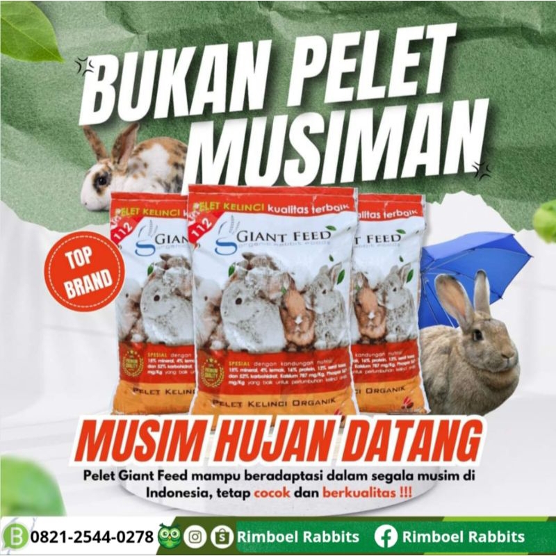 Pelet makanan kelinci Giant feed