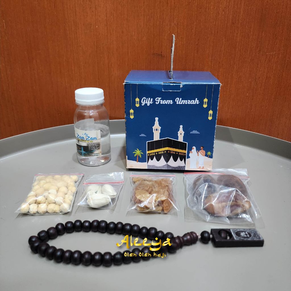

Paket Oleh Oleh Haji dan Umroh Souvenir + Kuma Kismis Kacang Arab Pistachio + Tasbih Kayu