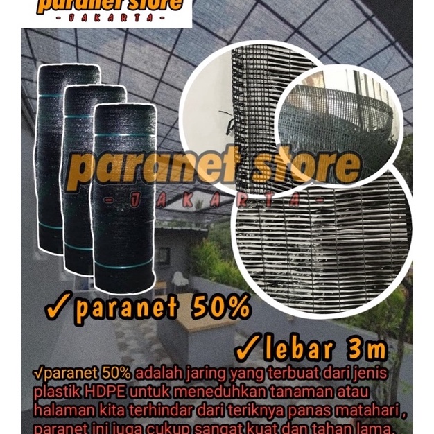 (GRADE A) Paranet 50% (ECERAN) Lebar 3m peneduh tanaman