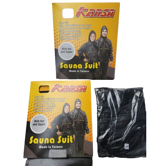 BAJU SAUNA ATAU SAUNA SUIT KANSA MADE IN TAIWAN SIZE BIG SIZE WARNA HITAM