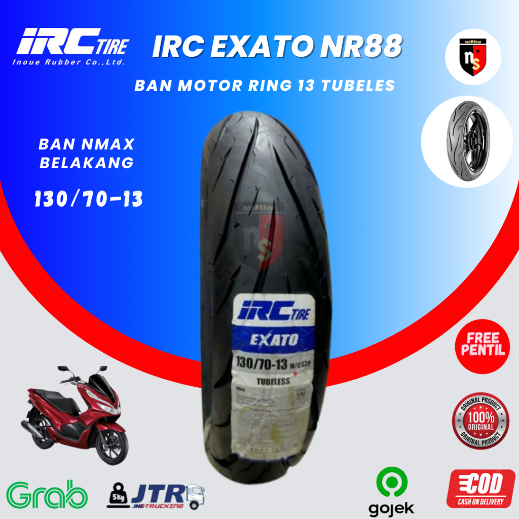 Ban IRC Exato NR88 130/70 Ring 13 Tubeless Free Pentil