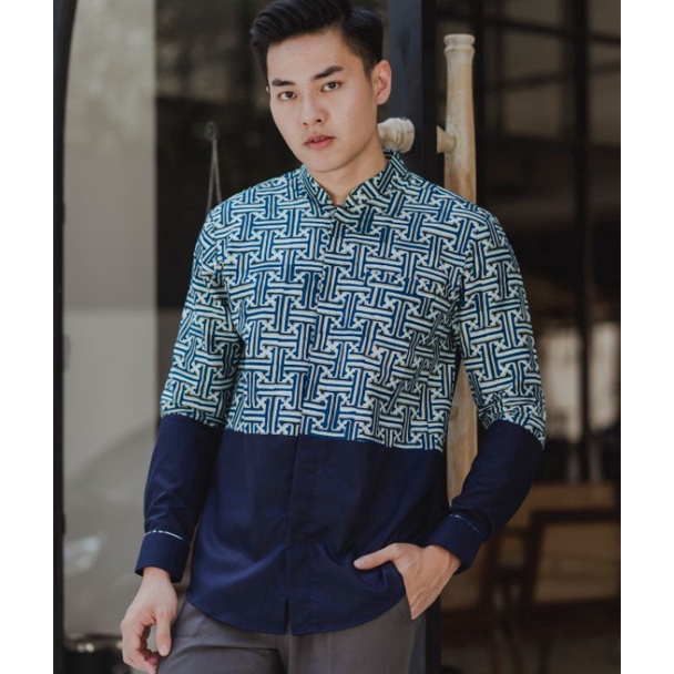 Paling Diminati.. Kemeja Batik Pria NUC.ID Ali 02 (Navy)