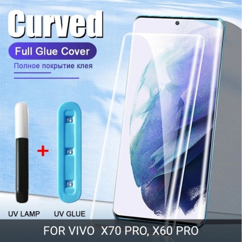 TEMPERED GLASS FULL COVER VIVO X70 PRO / X70PRO ,  X60 PRO , X50 PRO  SCREEN PROTECTOR KACA