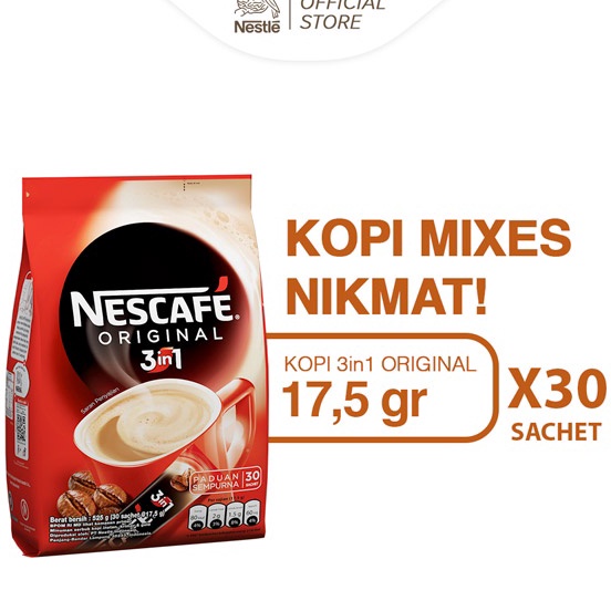

GLSF7983 DISKON!!!!!!! Nescafe Original 3in1 17.5gr x 30