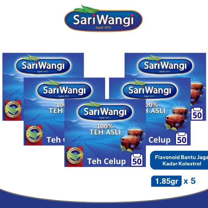 

XQYP4394 TERMURAH Sariwangi Teh Hitam Asli 1.85g Isi 50 Multipack (Isi 5)