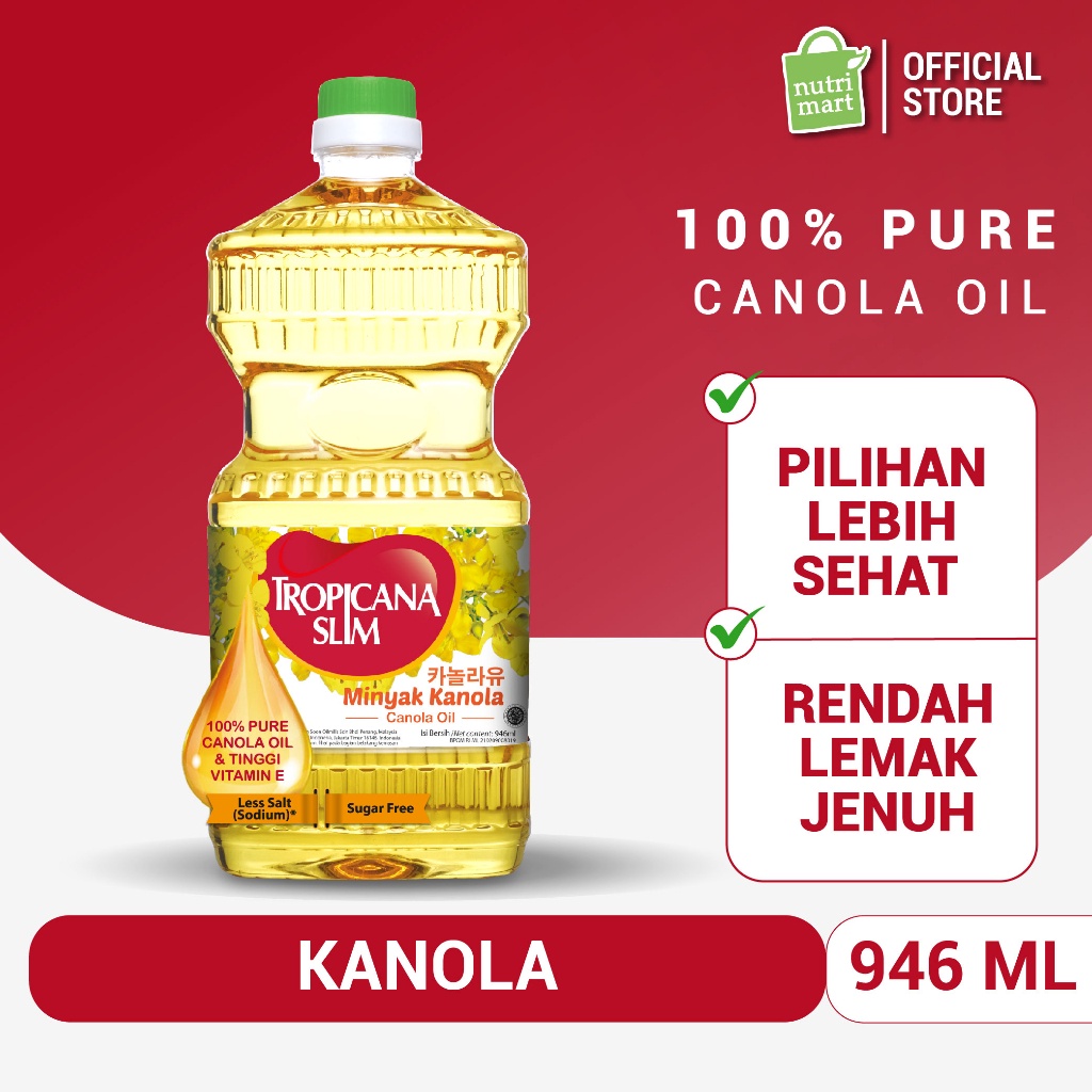 

✨TERBARU✨ Tropicana Slim Minyak Kanola 946ml - 100% Pure Canola Oil !!!