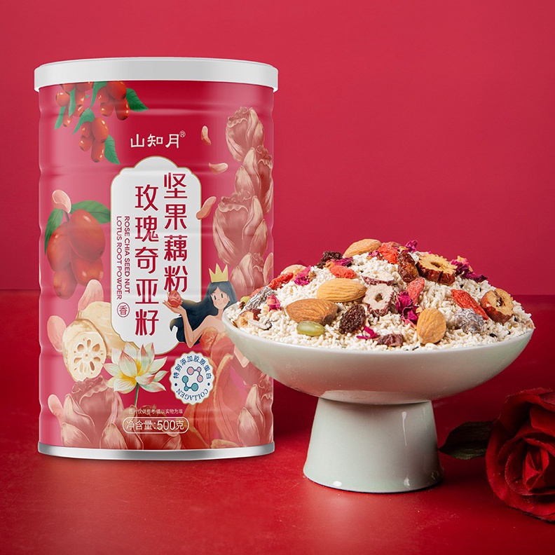 

12.12 ✨Promo✨ SZY Lotus Root Powder Rose Chia Seed Nut Oufen Bubur Akar Teratai 500Gr 