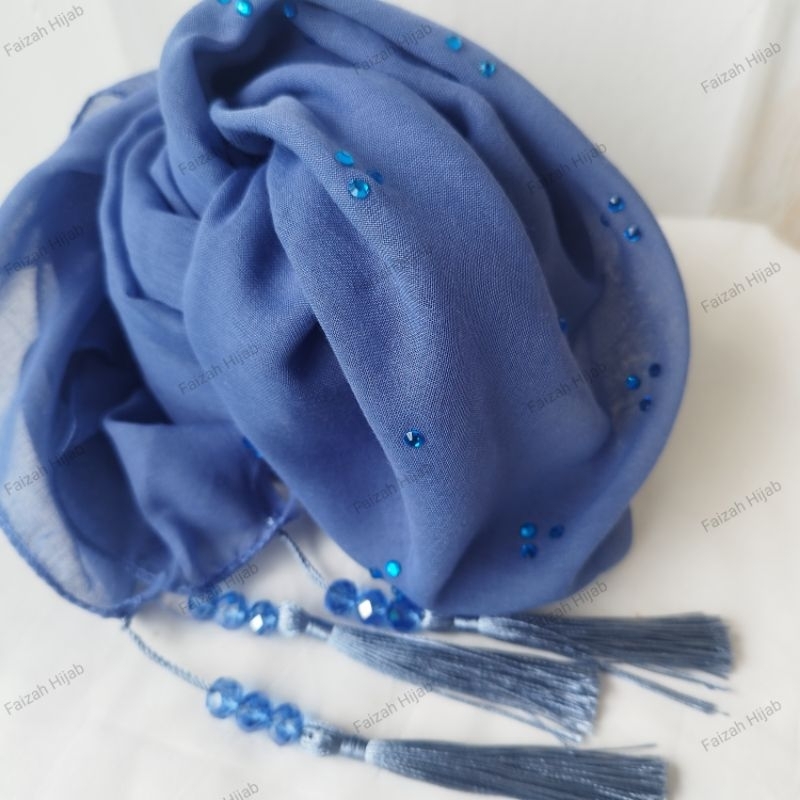 Hijab Jilbab Segiempat  Paris Jadul Cristal  swarovski