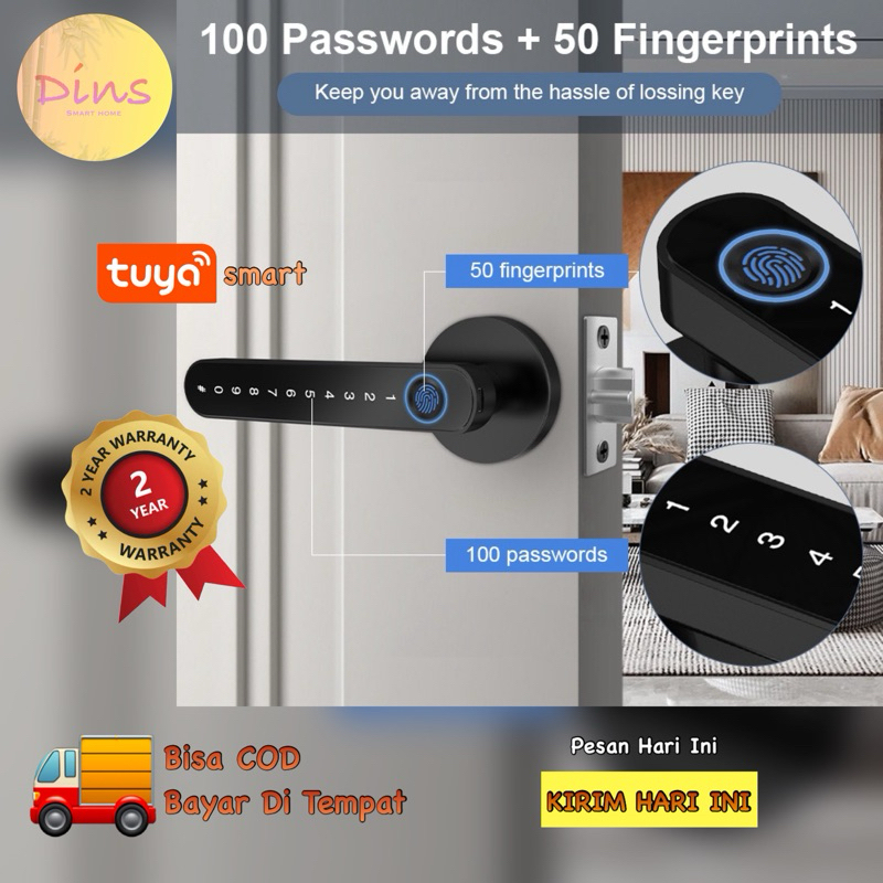 Kunci Pintu Handle Smart Door Lock/Smart Handle Door Lock/Smart Door Lock/Kunci Pintar