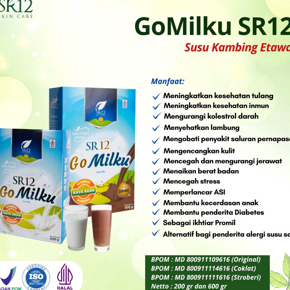 

BPJG9623 ✔✔SALE✔✔ Go Milku SR12 Halal Susu Kambing Etawa Premium Meningkatkan Kesehatan Inmun Aman Bumil Busui