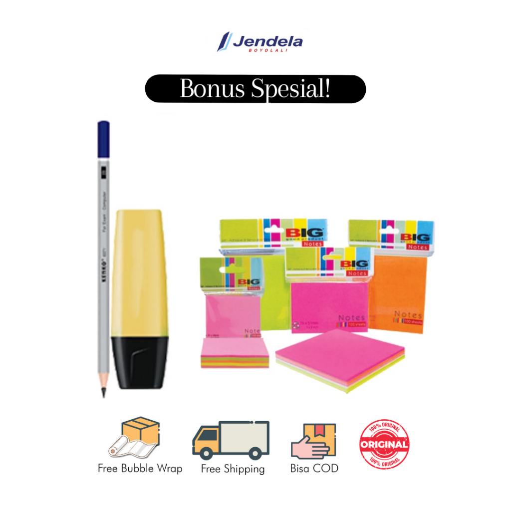 

Hadiah Pensil 2B Highlighter Sticky Notes