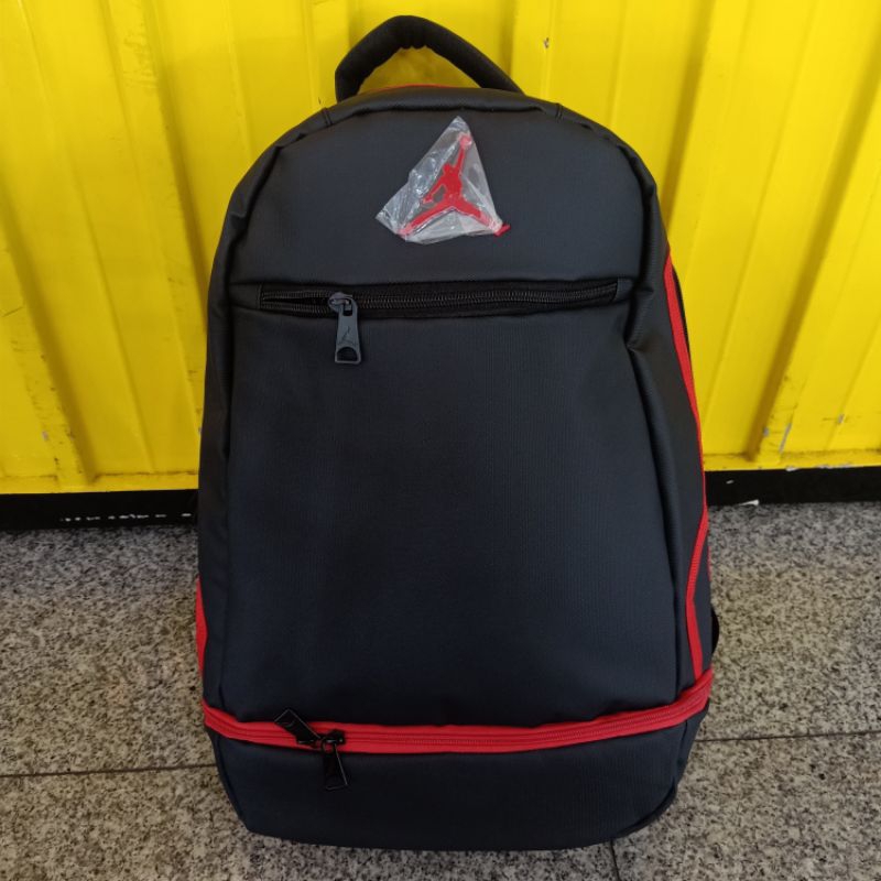 Tas Ransel Jordan black Red Backpack Import Unisex