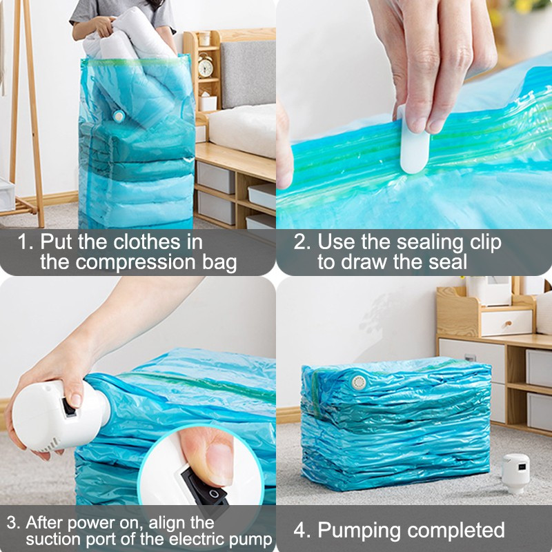 Minimalis Vacuum Bag Mesin Alat Pompa Vakum Baju Design Mini Portable