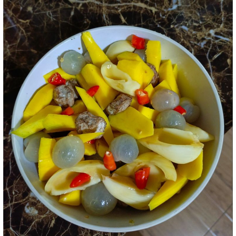 

Asinan Kekinian Mangga Mix Salak dan Lengkeng 300Gram