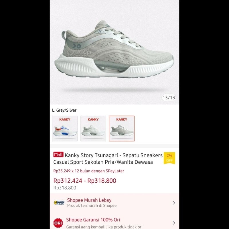 KANKY STORY TSUNAGARI - Sepatu Sneakers Running Lari Gym Olahraga Casual Pria Wanita Unisex Dewasa